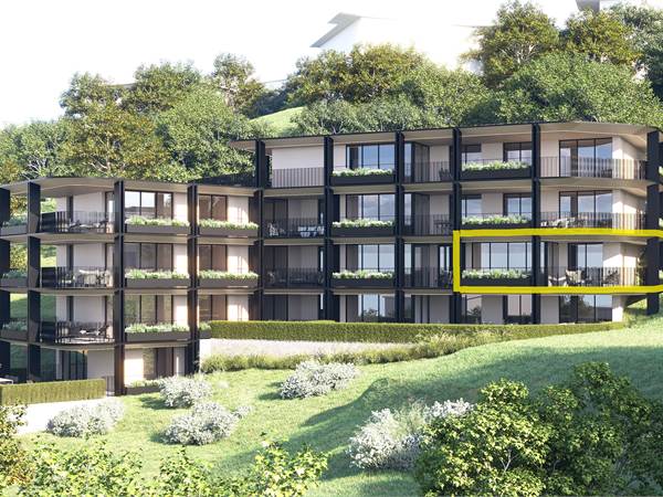 PPP 6 – Pregassona – Moderne 2.5-Zimmer-Wohnung mit grosser überdachter Terrasse