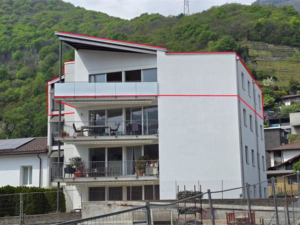 Attico 5.5 locali a Sementina – terrazza, 3 camere, cabina armadio e 2 posteggi