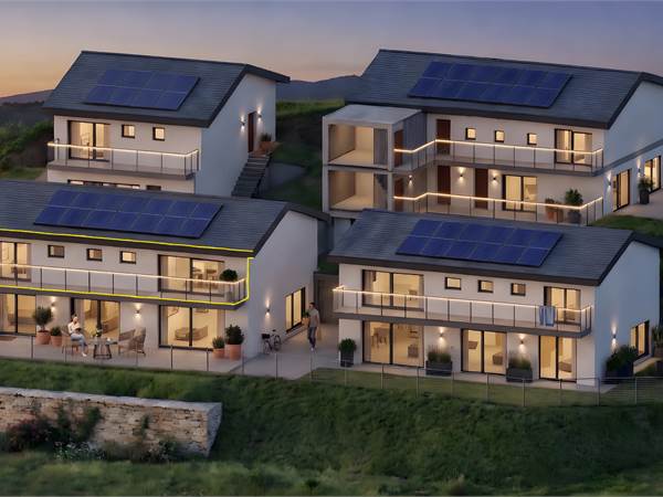Exklusive 4.5-Zimmer-Wohnung mit Panoramaterrasse und Blick auf das Tal