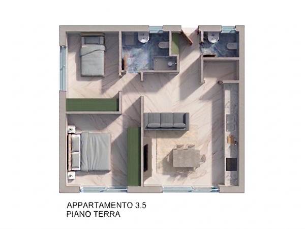 Elegante 3.5 locali con giardino privato e vista aperta sulla valle